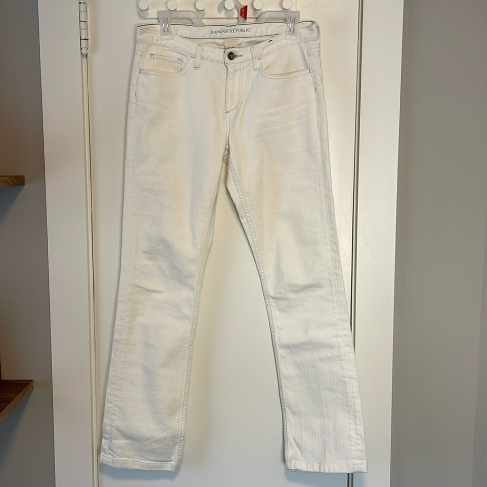 Banana Republic White Jeans